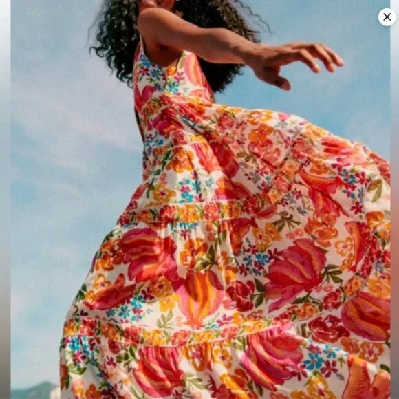 FARM Rio x Sézane Alamedee Maxi Dress, US 2 / FR 34, NWT 🇧🇷🇫🇷 - Picture 4 of 16